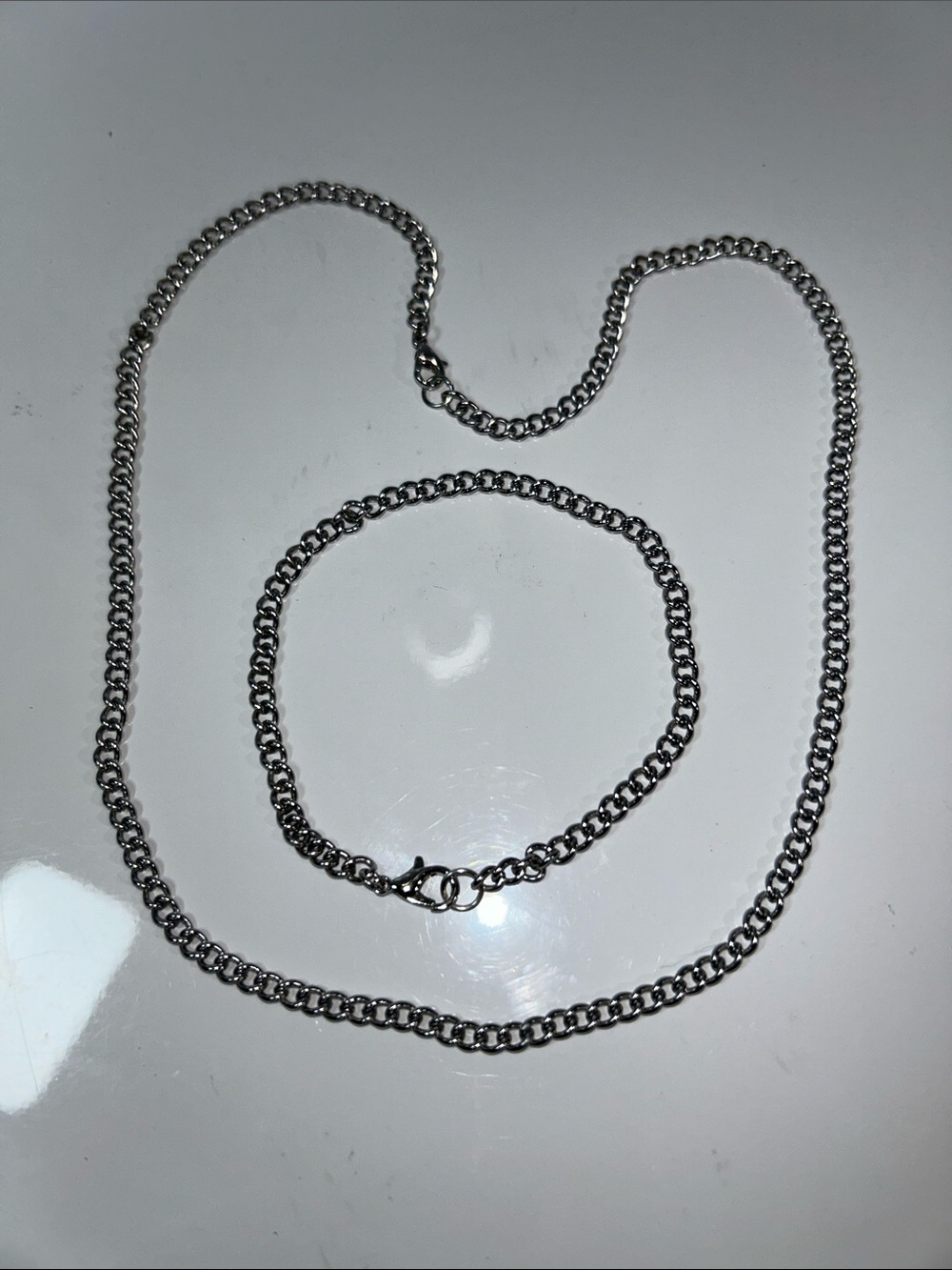 Artisan Handmade Hypoallergenic Stainless Steel Necklace & Bracelet Set